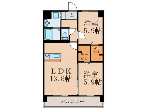 THE SQUARE Glory Residenceの物件間取画像